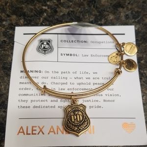 ALEX AND ANI Law Enforcement bracelet. Gold